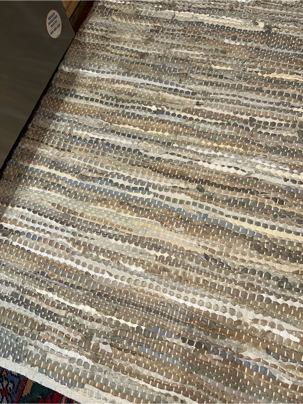 Pottery Barn Leather Rug-Beautiful! - Picture 2 of 8